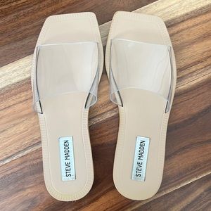 Clear Steve Madden Slip-in Sandals
